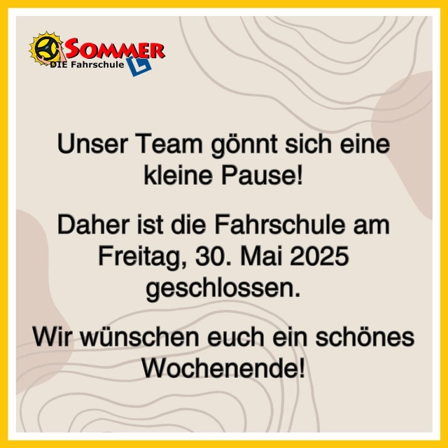 Wir gönnen uns heute eine kleine Pause und sind am Montag wieder für euch da! 😊 #fahrschulesommer #fahrschulevillach #kleinepause #auszeit #erholung #familie