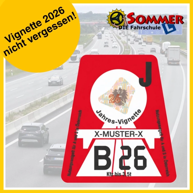 ⚠️ Reminder für alle Autofahrer - höchste Zeit für die Vignette 2026! ⚠️ Die Jahresvignette 2025 ist nur noch bis 31.01.2026 gültig. Egal ob digital oder als Klebevignette - wer in Österreich auf Autobahnen und Autostraßen unterwegs ist, muss rechtzeitig vorsorgen, um hohe Ersatzmauten zu vermeiden. #vignettenpflicht #vignette #vignetteösterreich